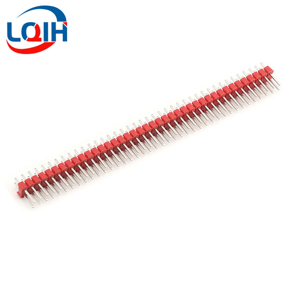 5PCS 2*40 Pin Breakable Cabeçalho Pin 2.54mm Linha Dupla Masculino Cabeçalho Conector Kit PCB Pin Strip para Arduino