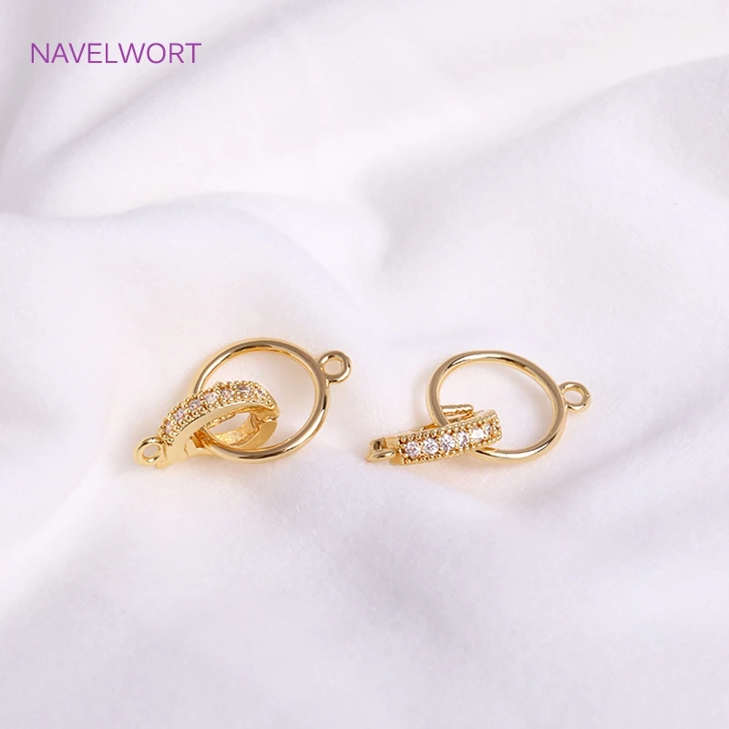 DIY 목걸이 만들기 용품에 대한 유행 18K 골드 도금 힌지 목걸이 강화제 황동 펜던트 ... - 3