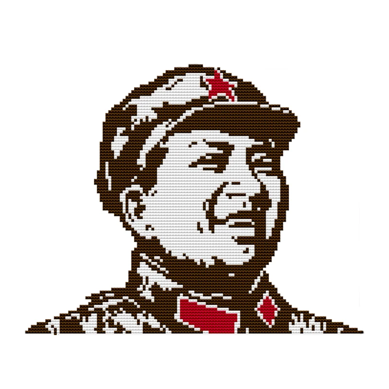 Joy Sunday Chairman Mao 14CT Printed Cross Stitch Kit Mao Zedong Stamped Cross Stitch Kits Mao Tse-tung Chinese Cross Stitch