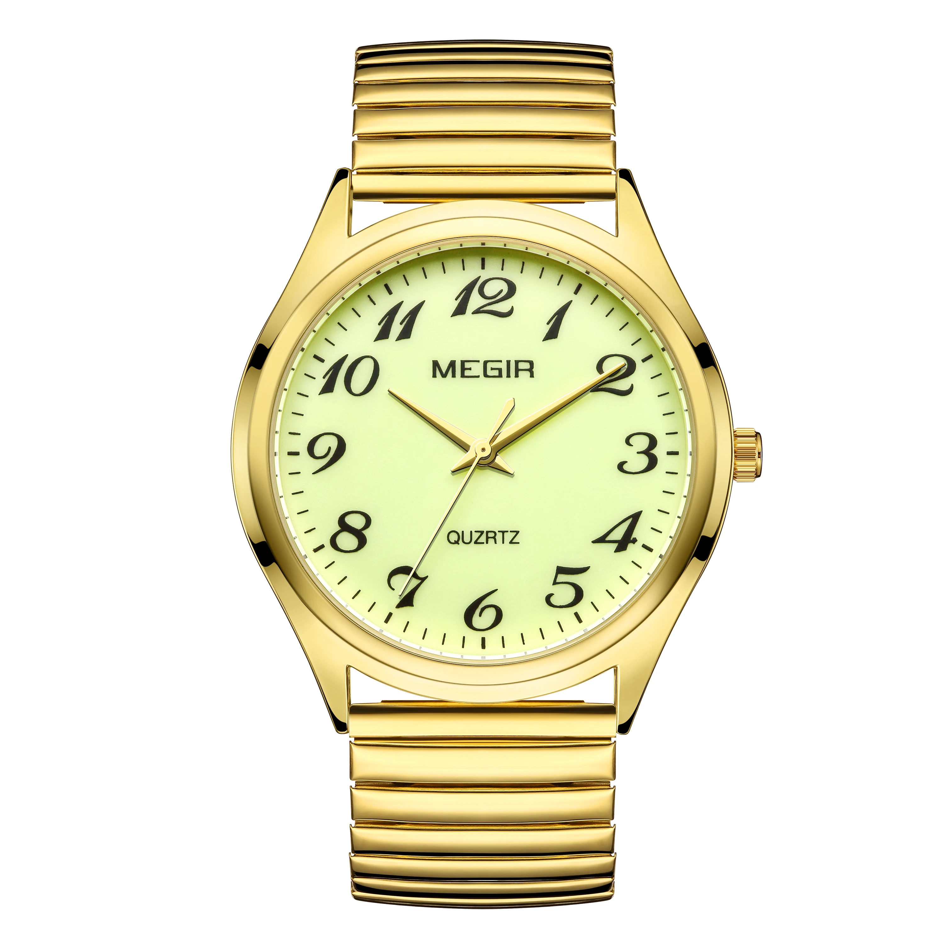 MEGIR Luxury Couple Watch for Men Women High Quality Quartz Watches Stainless Steel Waterproof Wristwatches Valentine's Day Gift