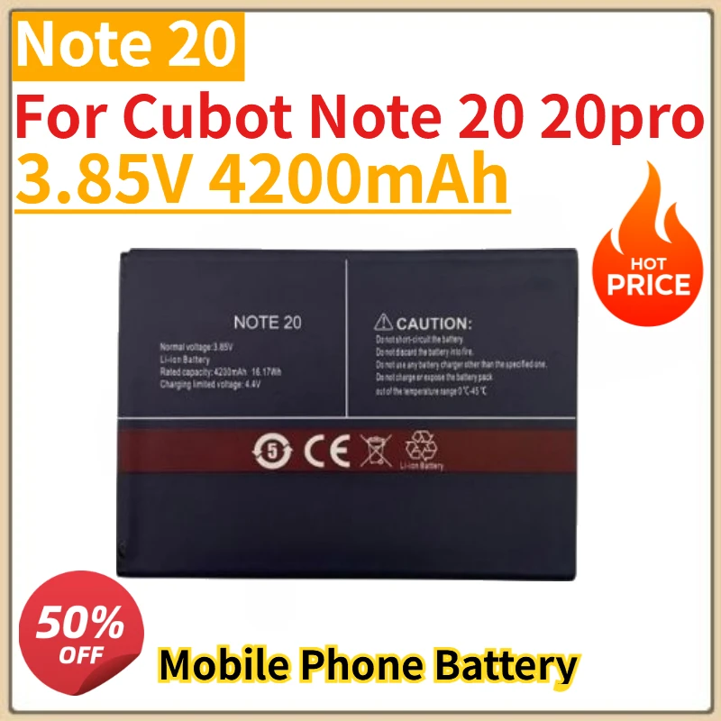 High Quality New 3.85V 4200mAh Mobile Phone Battery Note 20 For Cubot Note 20 20pro Replacement Battery