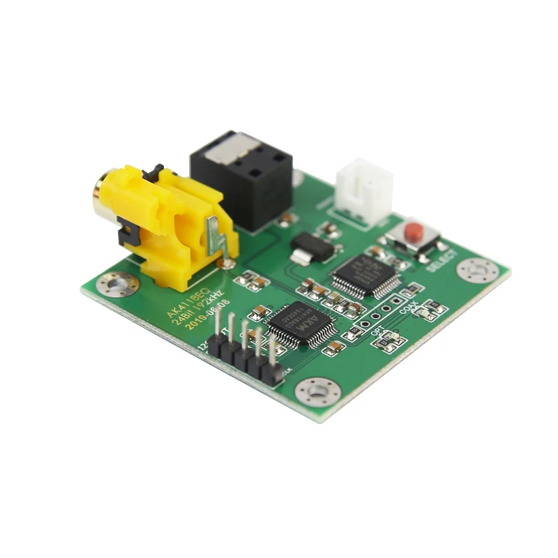 AK4118 receiver board coaxial fiber to IIS i2s connected DAC decoder pcm1794 es9038