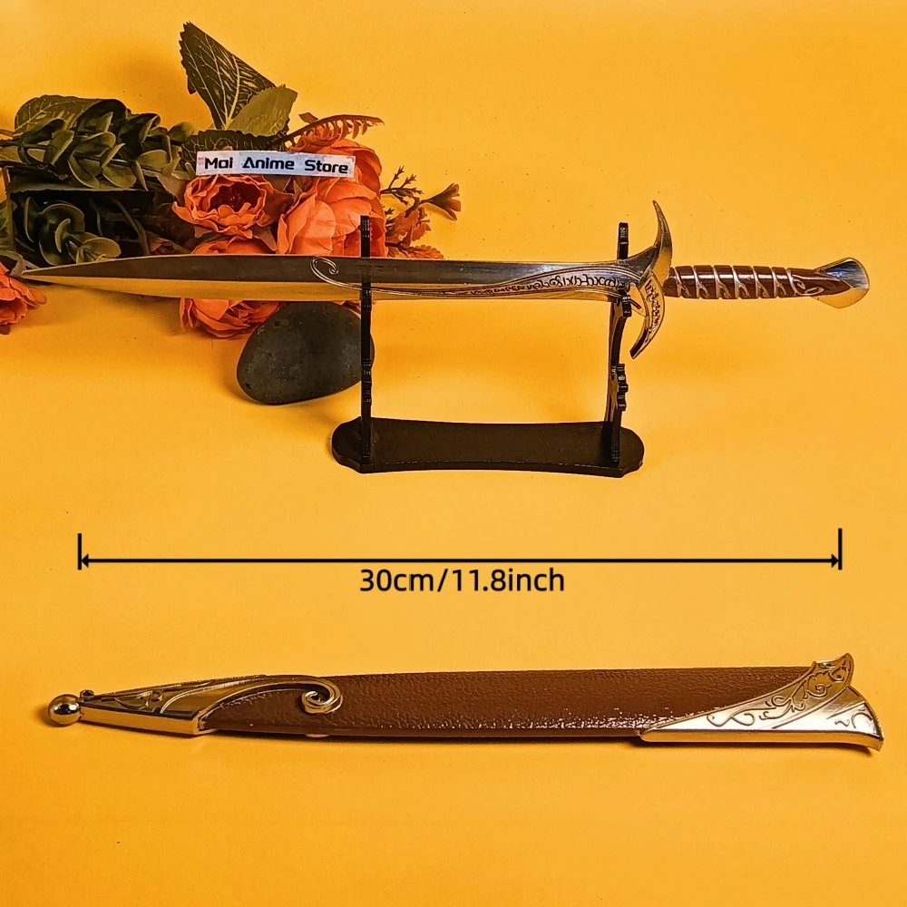 11.6 بوصة حلقة باجينز كاتانا كاتانا اليابانية الحقيقية الساموراي صابر أراغورن السيف القرون الوسطى البهجة نارثيل نينجا سكين لعبة هدية