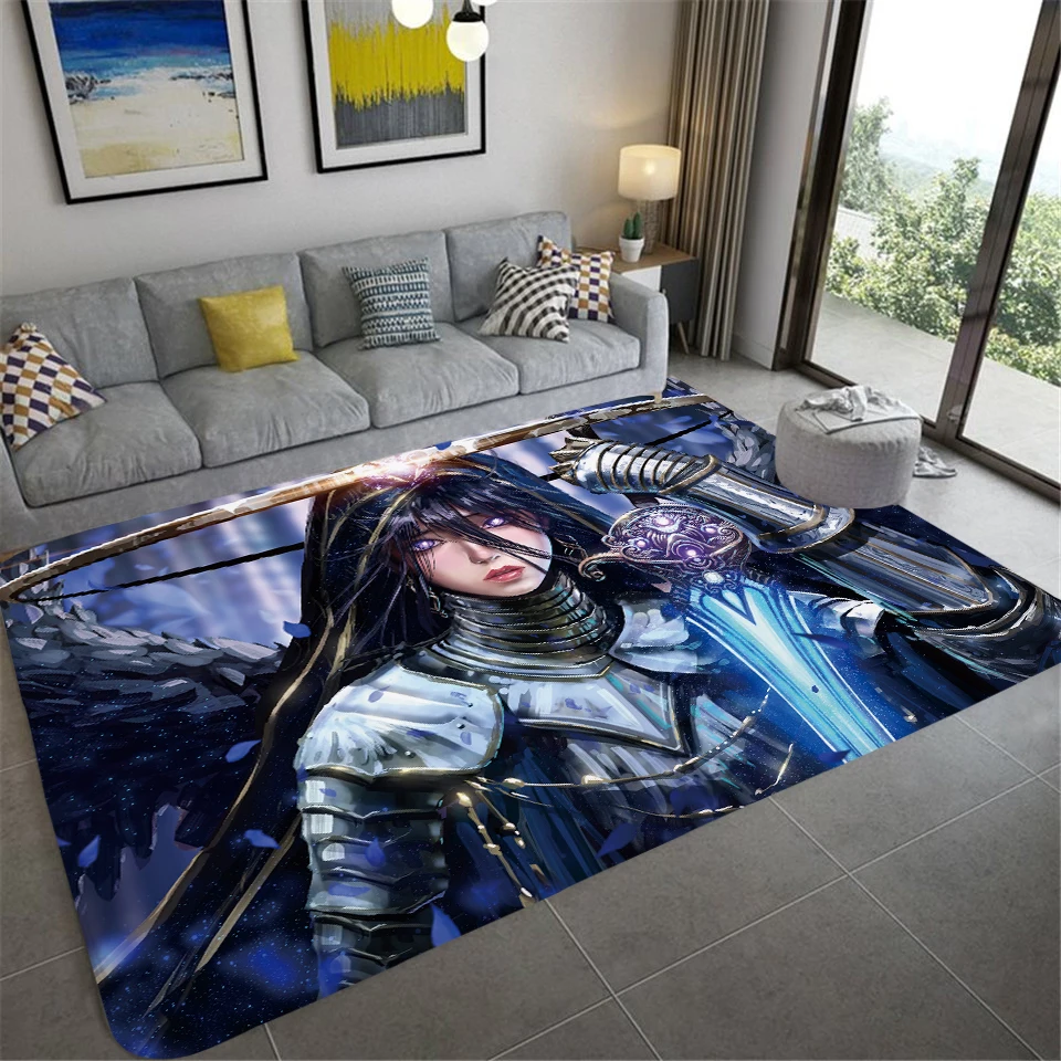 Japanese Anime Room Rug Living Room Rug Anime Cartoon Rug Gamer Teen Room Bedside Lounge Rug Kawaii Fluffy Hallway Floor Mat