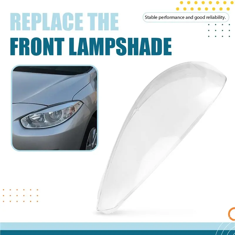 【Top Sale !!】For Renault Fluence 2011-2015 Car Headlamp Lens Headlight Shell Replacement Headlight Cover Headlight Glass