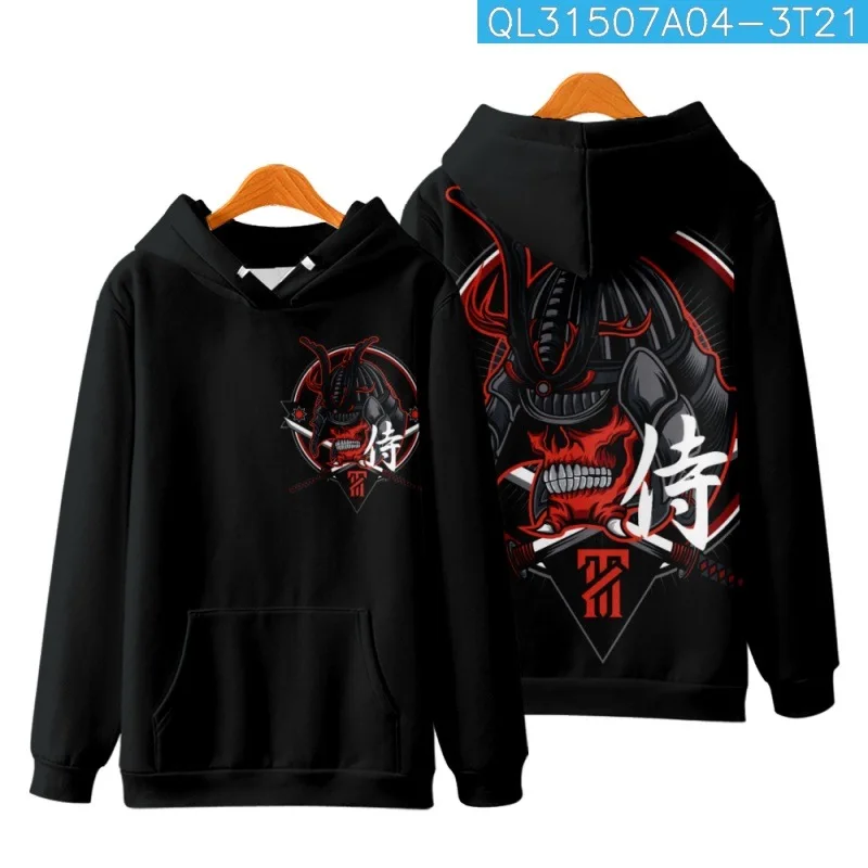 

Casual Cartoon Japan Samurai Printed Long Sleeve Pullover Hoodies Men Women Sweatshirt Couple Harajuku Streetwear