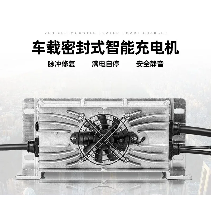for Waterproof 48V 30A Charger 54.6V 25A 58.4V 35A 58.8v 50.4V Smart Charger for Lithium Ion Battery Lifepo4 LTO Li Ion Polymer
