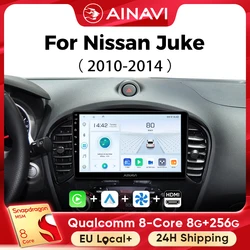 Ainavi Car Multimedia Player For Nissan Juke 2010 2011 2012 2013 2014 radio wireless Carplay Android Auto 2din