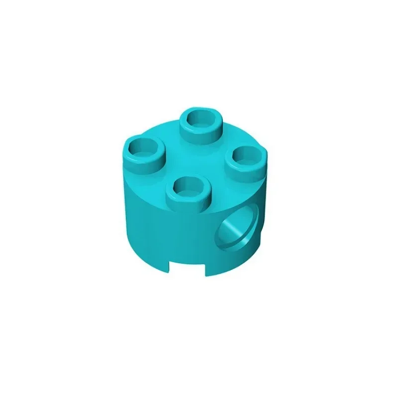 

[48Pcs]【50g】17485 Interlocking MOC with 2x2 cylindrical bricks with bolt holes, Children DIY STEM Building Blocks Toy
