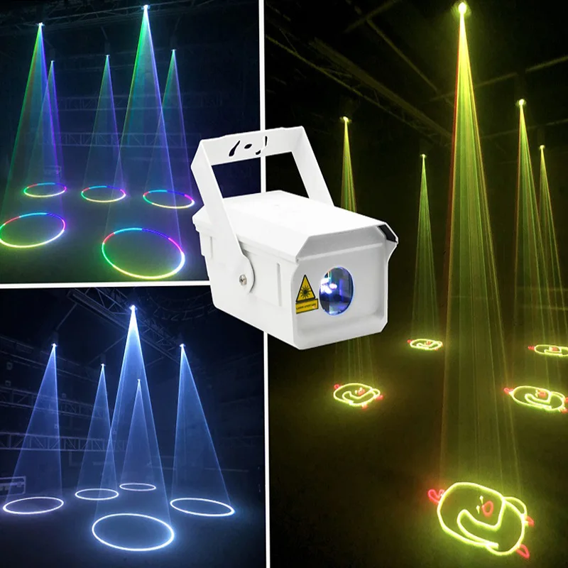 Jacmui Outdoor Waterproof 2W RGB Full Color Animation Laser Light   Disco Laser Stage  Light  For Home Nightclub Dectoriation