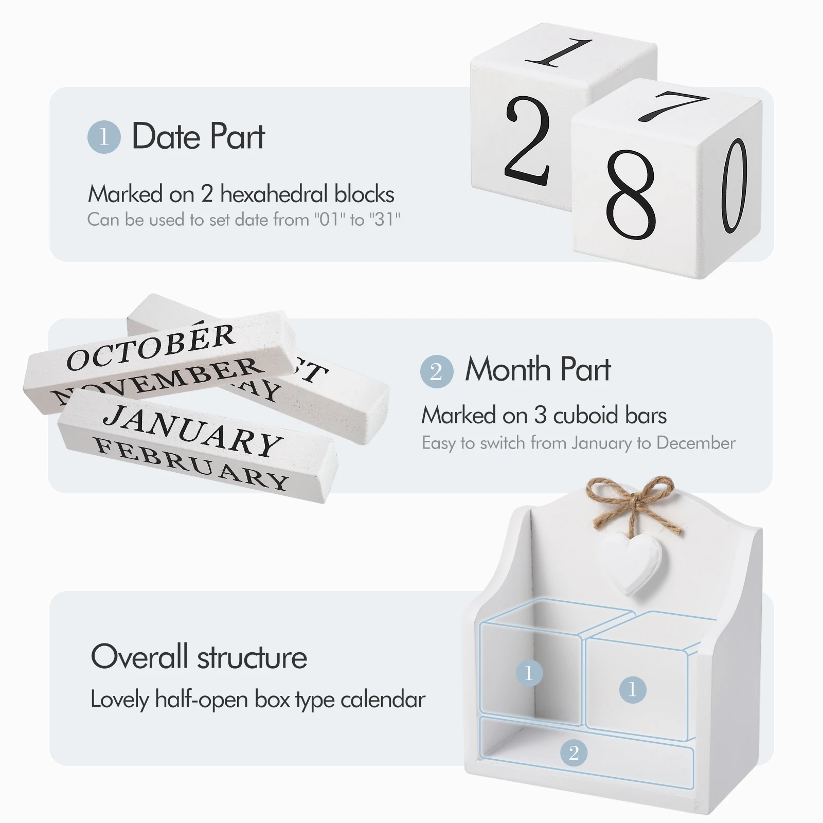 1 шт. стильный деревянный винтажный стиль настольный аксессуар вечный многоразовый настольный орнамент офисное украшение дома деревенский деревянный блок