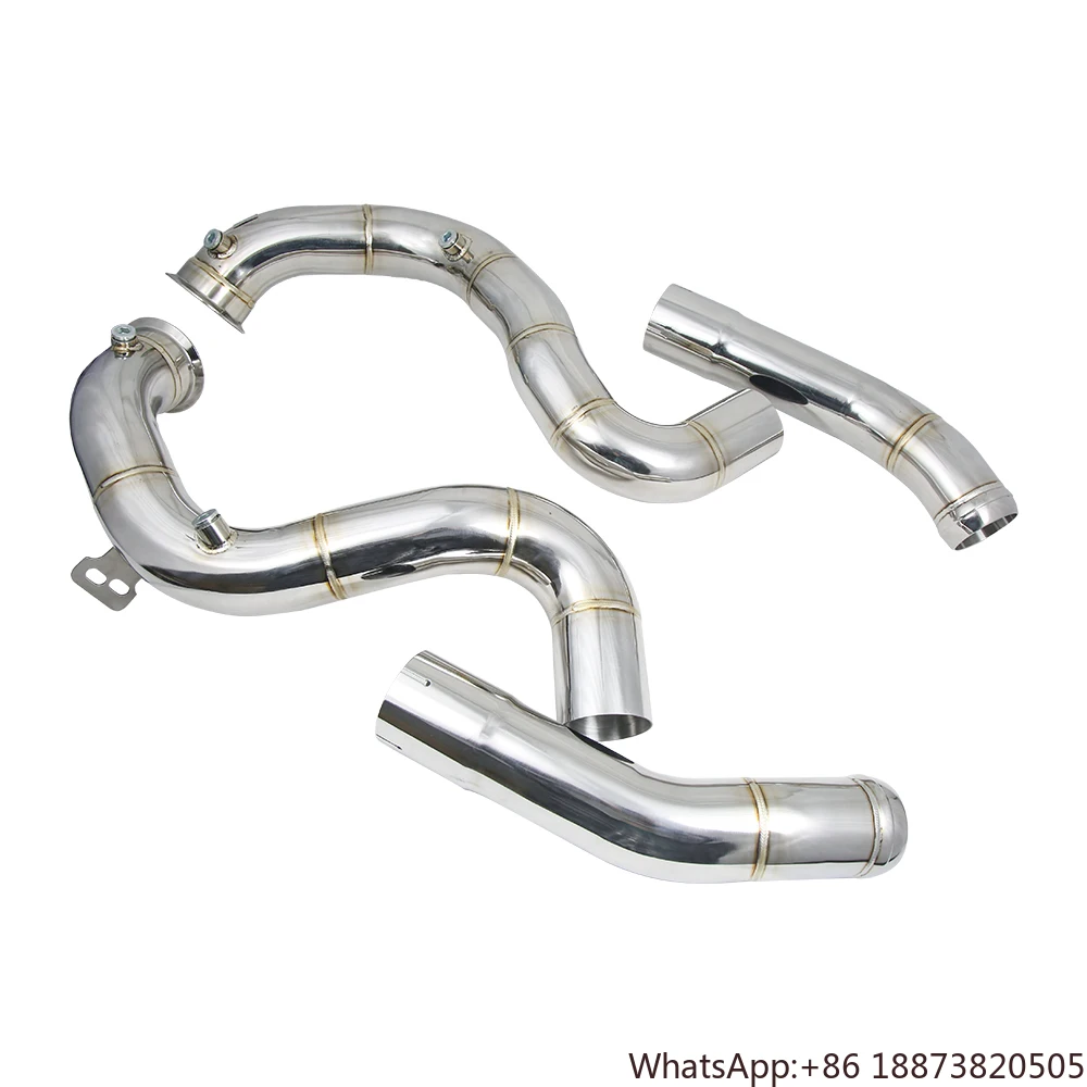 KYOSTAR Racing Downpipe Exhaust For 2015-2023 Mercedes Benz C63 C63S W205 V8 4.0TT M177 AMG Downpipes Test Pipe Lightweighting