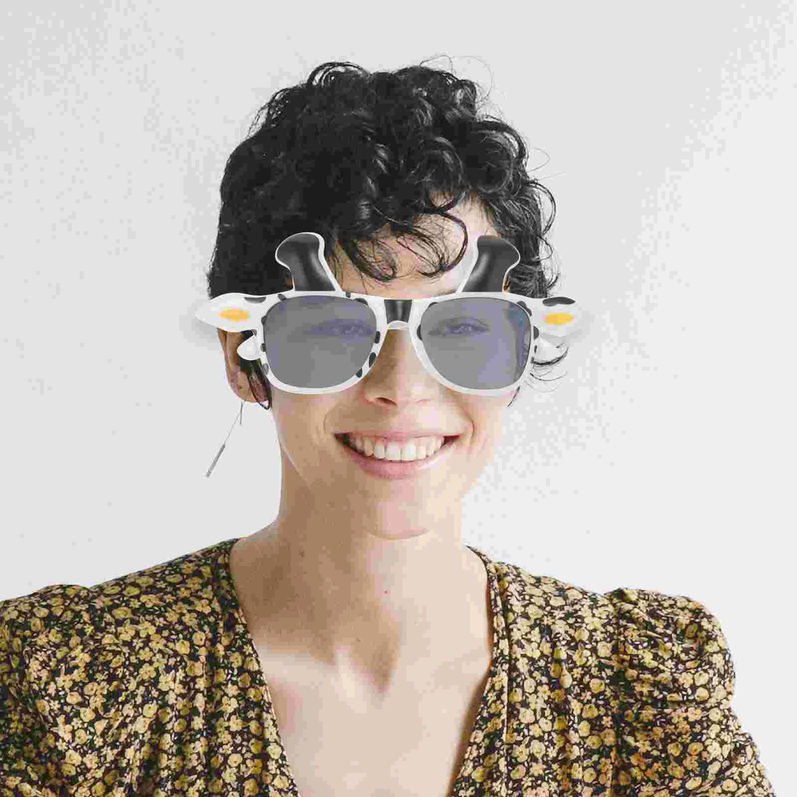 Коровьи очки, забавные очки для фото, объемные новые солнцезащитные очки, модные синие легкие очки