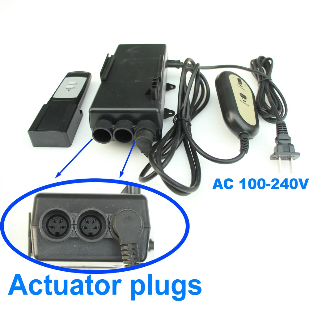 

Input AC 100-240V For two Linear actuators DC 24V switch power supply Manual Synchronous Wireless remote Motor controller kit