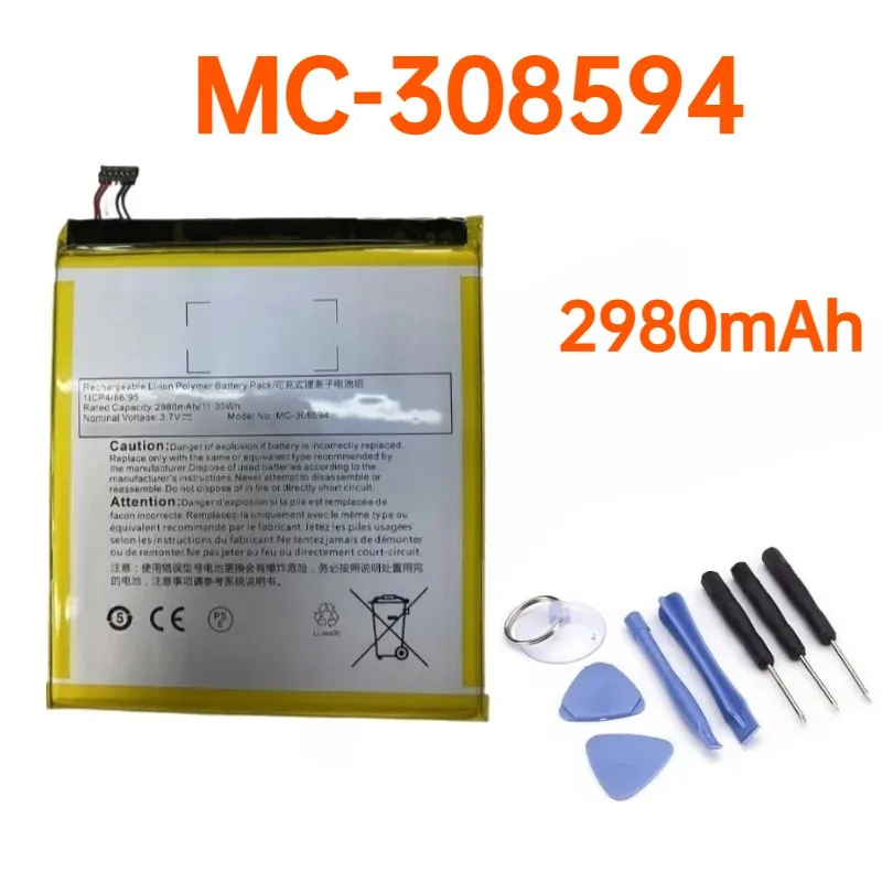 Replacement battery 3.7V 2980mAh MC-308594 for 5th SV98LN Tablet Battery New High Quality