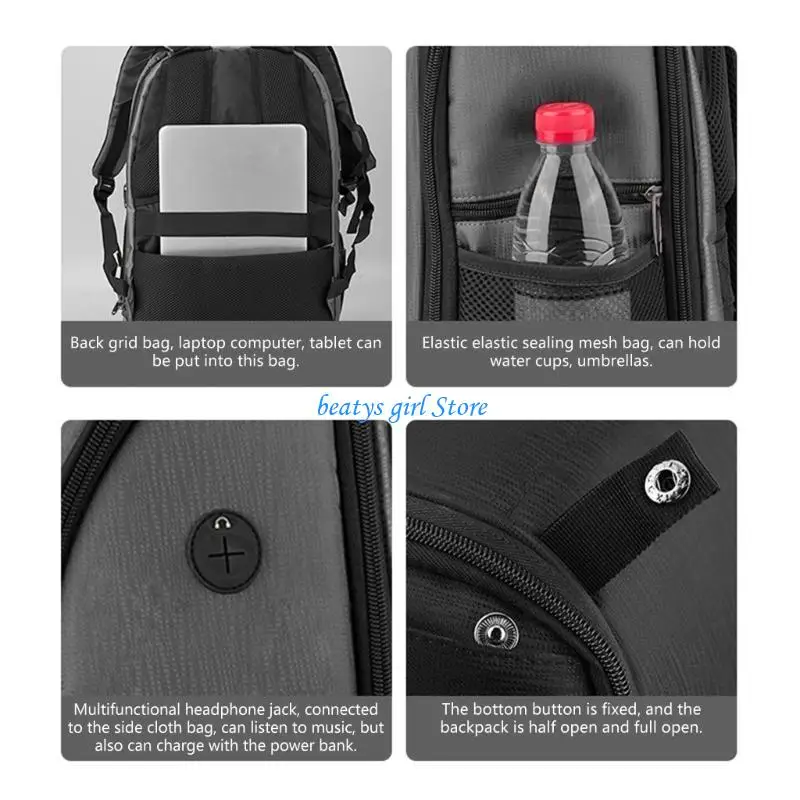 

C7AB For Air 3 Case Waterproof Hard Carrying Case Portable Travel Bag Backpack Controller Case Accessories