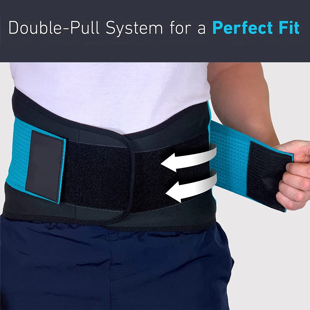 Lumbar Support Belt Lower Back Brace Abdominal Binder Men Women Waist Trainer Corset Sweat Slim Belt for Sports Gym Pain Relief