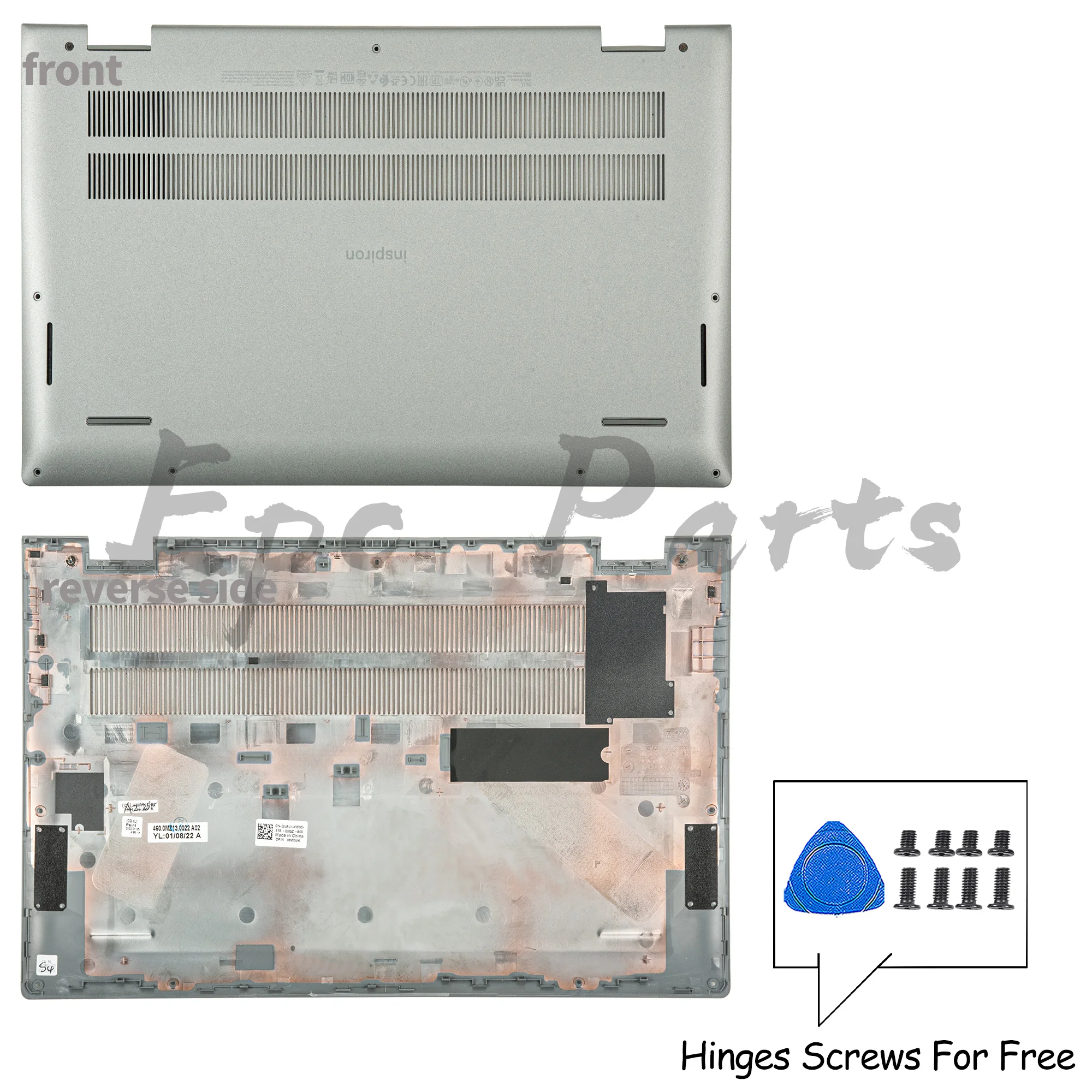 Piezas Epc CHFVW para Inspiron 15 Pro 5510 5515 P106F, cubierta trasera LCD de metal/bisel/reposamanos/bisagras inferiores, reparación de carcasa 05WK5X