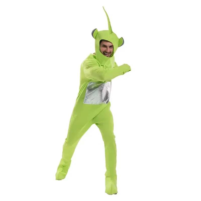 Cosplay Kostuum voor Volwassen Jumpsuit Hoofddeksel Grappige Tinky Winky Dipsy Laa-Laa Po Halloween Carnaval Kostuum Kleding