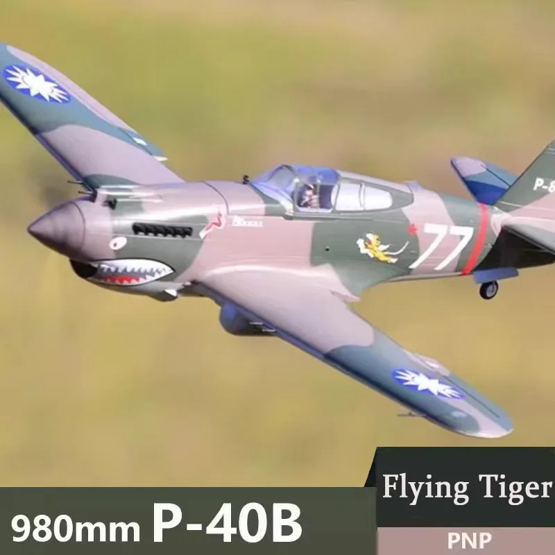 

FMS P-40B 980mm 1400mm RC Model Aircraft Flying Tigers Fixed Wing Remote Control Toy for Adults Outdoor Assembly