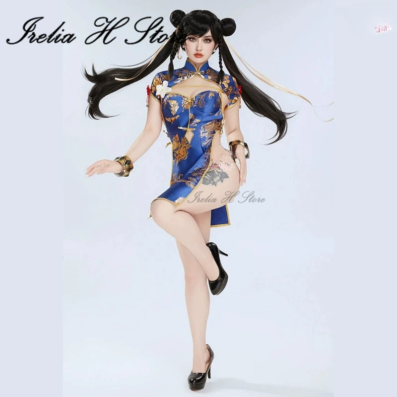 Irelia H Store Chun-Li Street Fighter chun li cheongsam Cosplay Costume sexy dress women