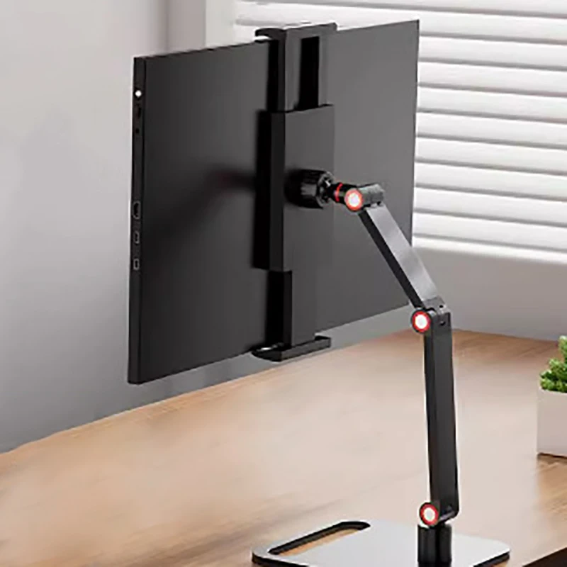 Portable Monitor Desk Holder Metal Stand 16 Inch Universal Expandable Display Base Vesa Mount External Vertical Screen Expansion