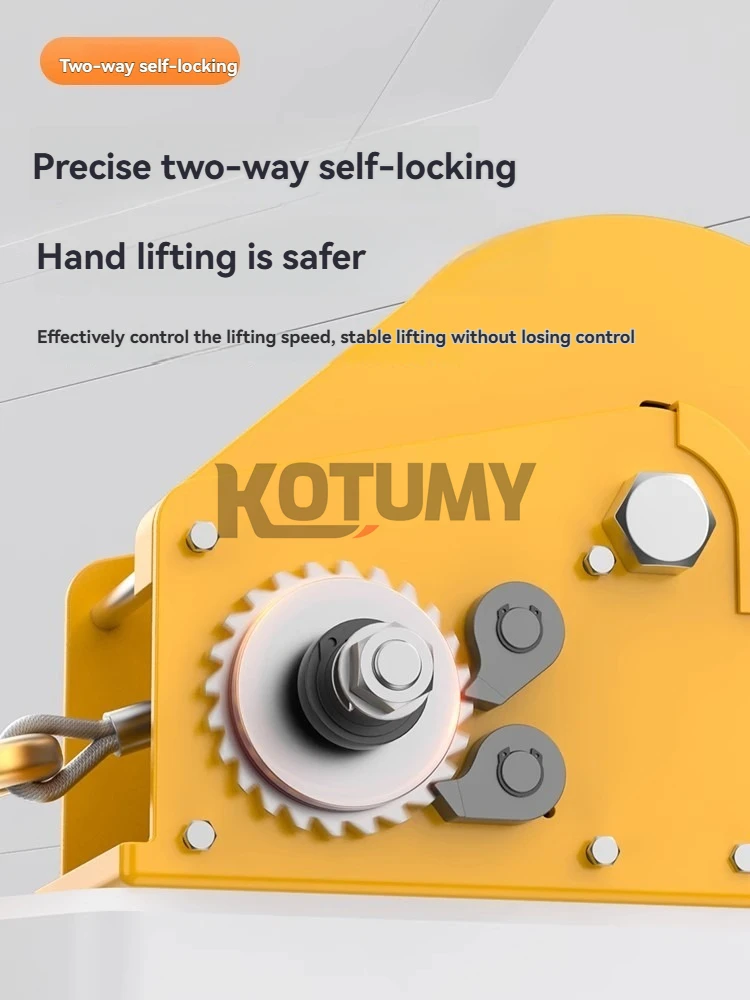 Small Portable Winch Self-Locking Gear Crank Winch Portable Lifting Hoist Pulling Tool for Boat Trailer Cargo Towing Device