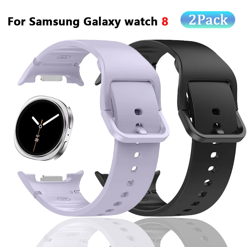 1/2 Stück atmungsaktive Silikonbänder für Samsung Galaxy Watch 8 40/44 mm Ersatz-Sportarmband für Galaxy Watch 8 Classic 46 mm