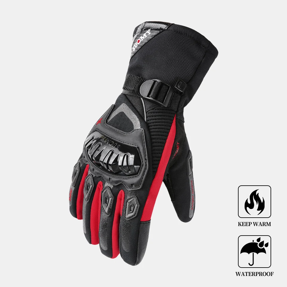 Suomy Motorcycle Gloves Winter Keep Warm Waterproof Motocross Bike Racing Riding Gloves Guantes para Motociclismo en invierno