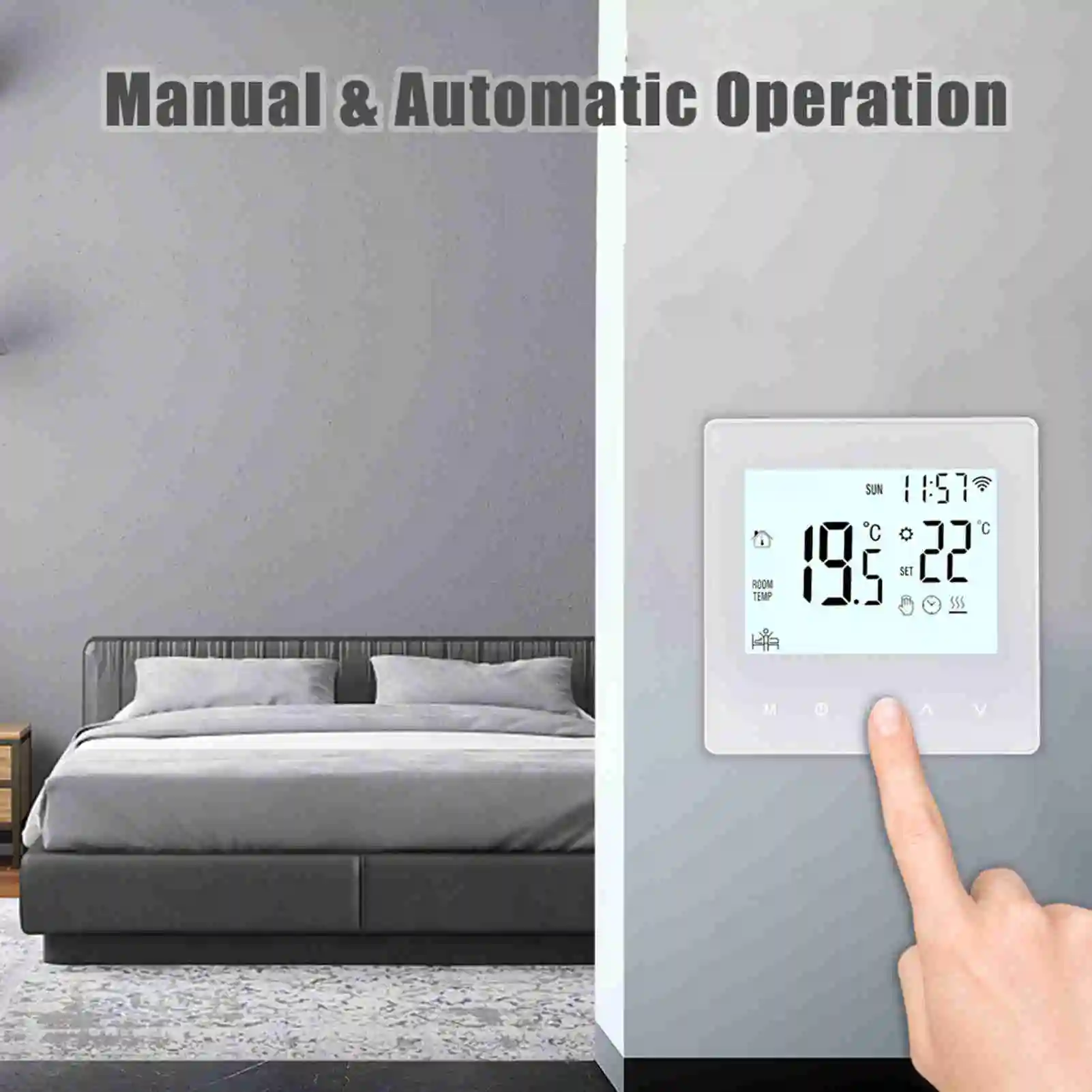 Termostato inteligente Wifi, batería de baja potencia, controlador de temperatura de caldera de Gas y agua, termostato inteligente Digital, calefacción de agua