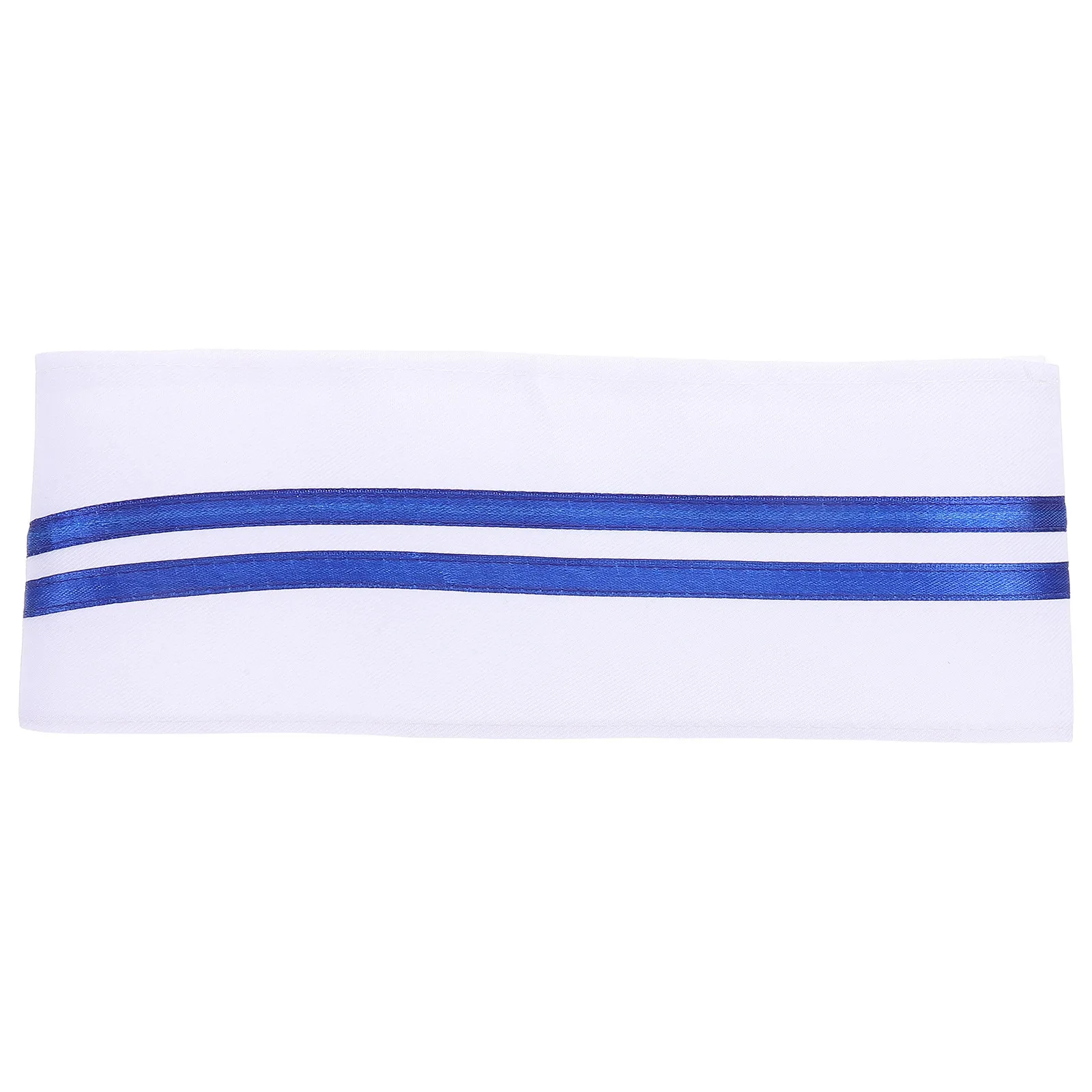 Chef Work Hat Blue Trim Unisex Kitchen Cap Cooking Baking Food Service Baker Hat Chef Caps for Men Cooking Supplies