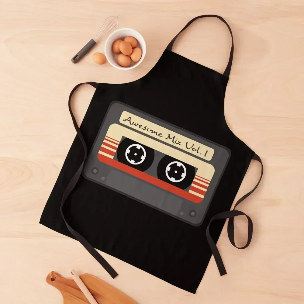 

Awesome Mix Vol. 1 Cassette Tape Apron Kitchen Supplies Kitchen And Household Goods kitchen jacket woman Women Apron