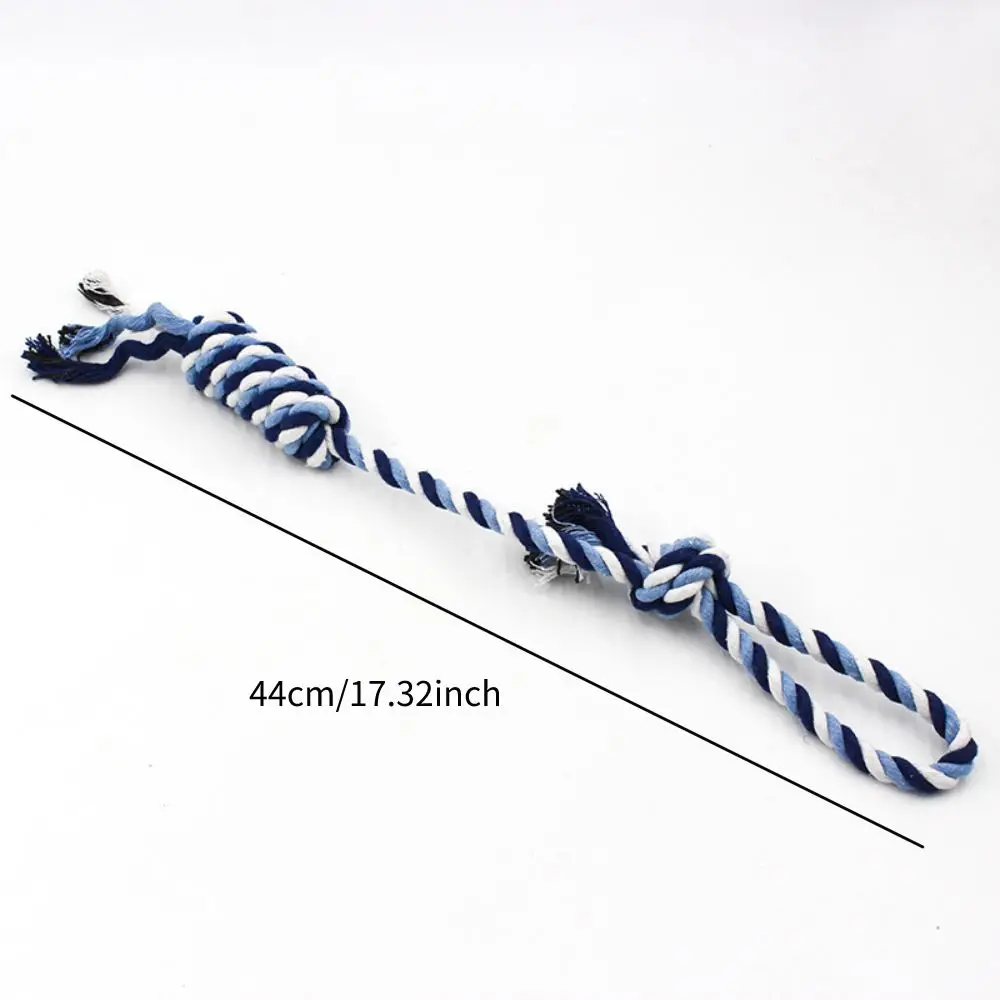 1pc Dog Cotton Rope Chew Toy Durable Braided Teeth Cleaning Toys for Small Medium Dog Outdoor Interactive Training Pet Supplies