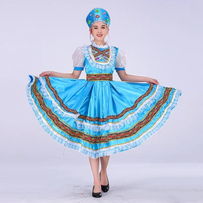 New Russian costumes European court adult maid dress princess dress drama folk dance 2-piece set