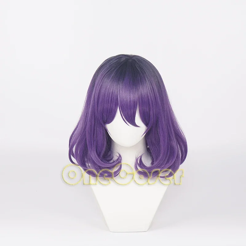 Kinsou No Vermeil Cosplay Wig Purple Short Hair Vermeil In Gold Devil Gold Filled Alto Heat-Resistant Fiber Hair Free Wig Cap