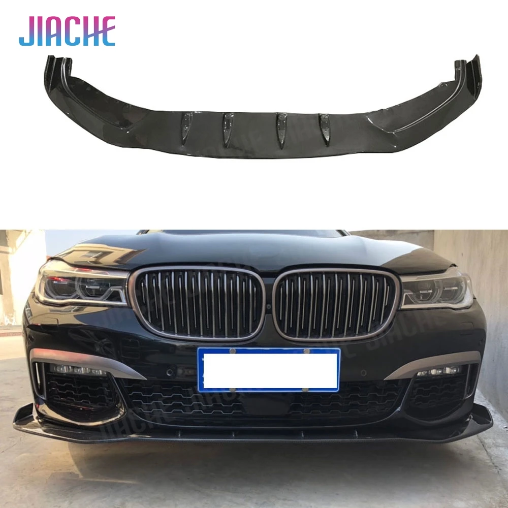 Carbon Fiber Front Lip Spoiler For BMW 7 Series G10 G11 M760 730i 740i 2017-2018 FRP Head Bumper Extension Chin