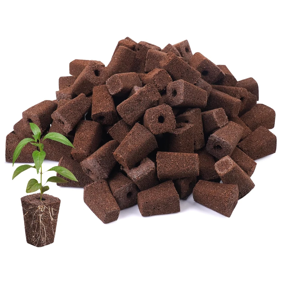 20 Growing Sponges, Replacement Root Growing Sponge Seed Pods, Seed Starter Plugs for Hydroponic Indoor Garden Systems