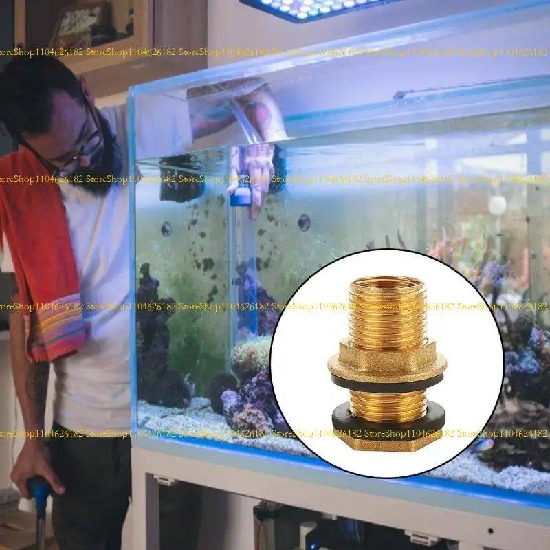 

Q2Q4 Corrosion Resistant Brass Fitting Pair G3/8" 2Inch Thread With Seal For Water Tanks And Barrels Systems