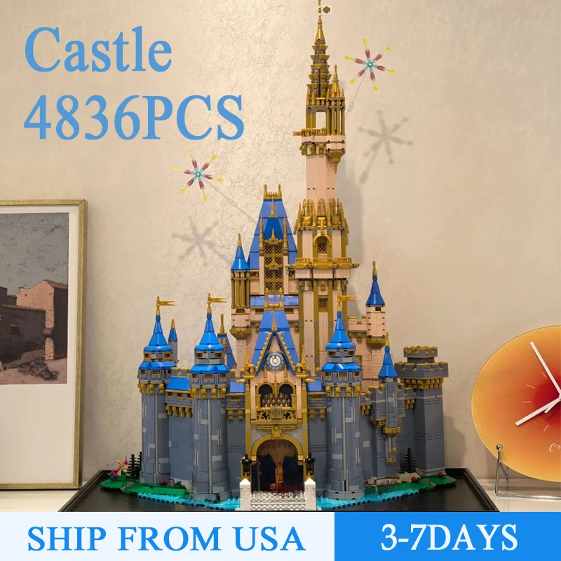 

4836PCS Princess Castle Building Blocks Model Toys Small Particle Street View Bricks Educational Toys Birthday Christmas Gifts