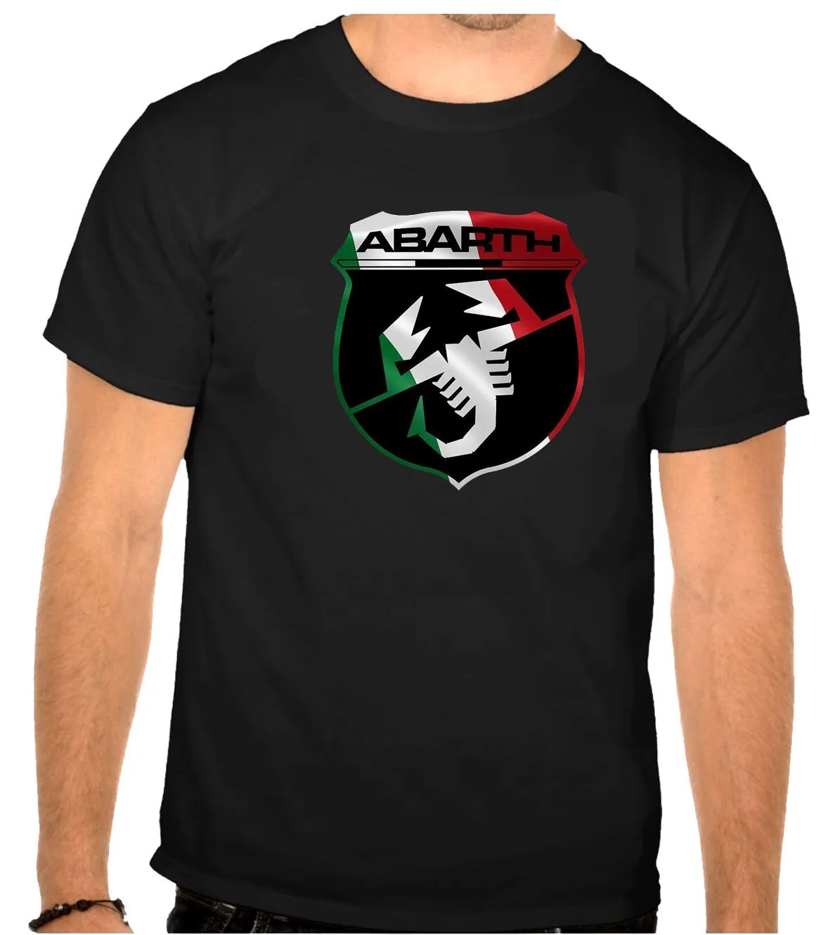 T-shirt Uomo Leggera in Cotone a Maniche Corte con Logo Scorpione del Brand Automobilistico Italiano - Offerta Speciale