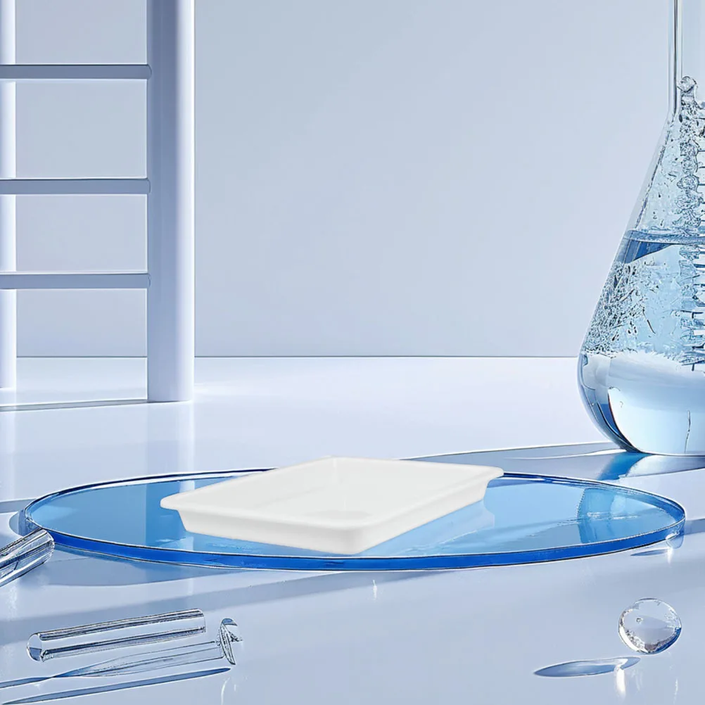 

4pcs Laboratory Reagent Tray Plastic Containment Tray For Chemical Experiments Lab Storage Organizer Sample Weighing Pan