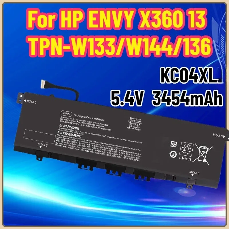 

Новый аккумулятор для ноутбука KC04XL KC04 для HP ENVY X360 13 TPN-W133/W144/136 15,4 В 3454 мАч