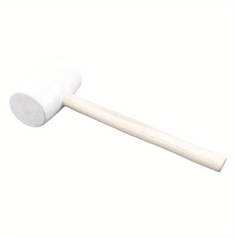 Rubber Mallet Hammer Multifunctional For Floor Tile Installation With Fiberglass Solid Wood Handle