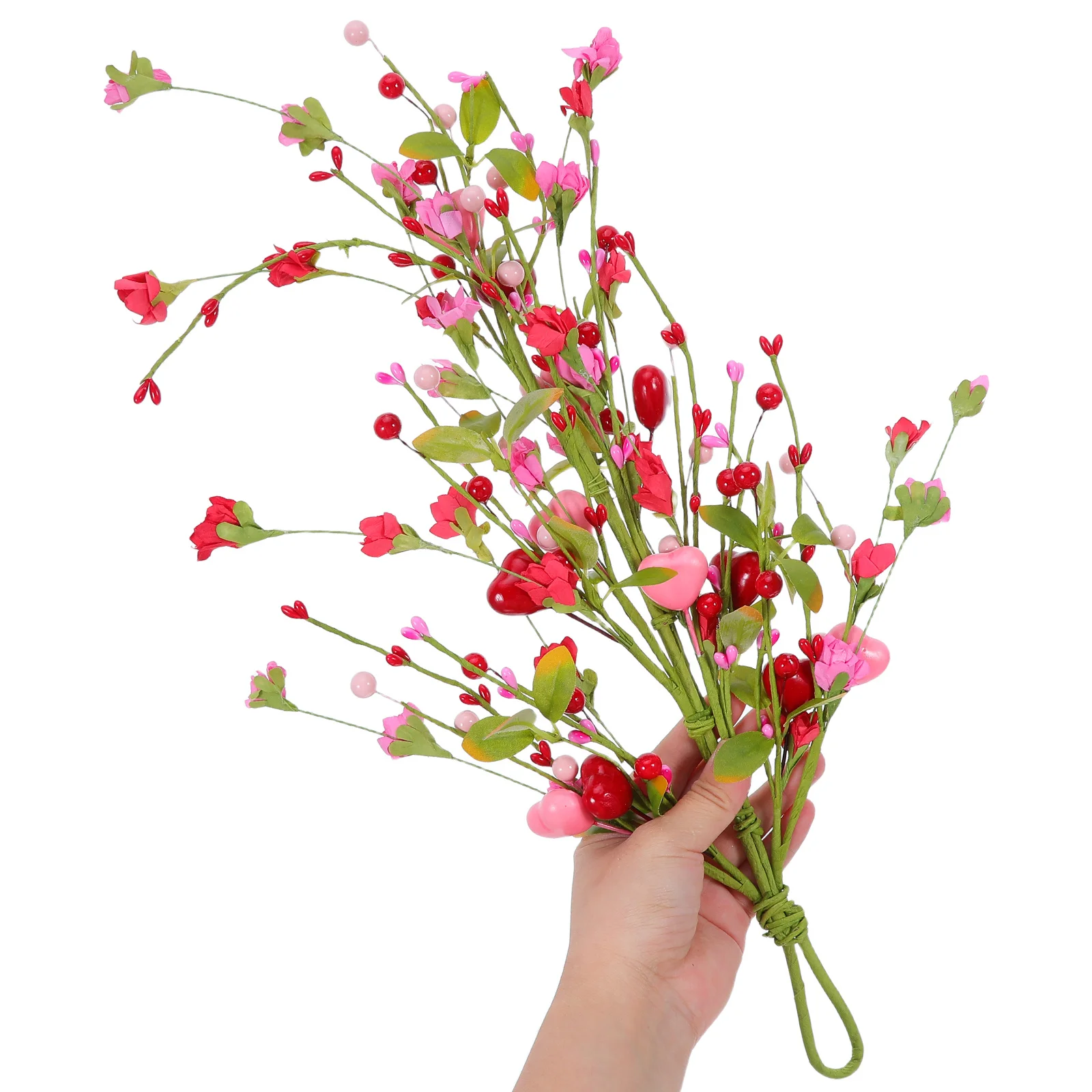 

Artificial Heart Swag 50Cm Teardrop Flower Wreath For Valentine Wedding Party Door Window Wall Hanging Farmhouse Festival Decor