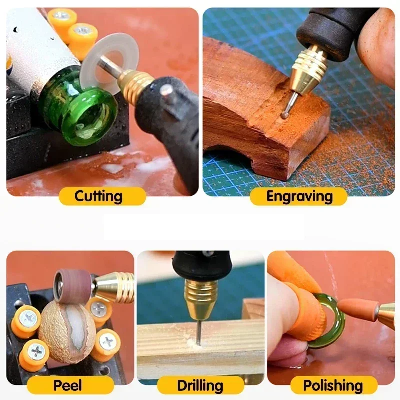 FOCSE 180W Mini Drill Dremel Engraver Rotary Tool Polishing Machine Variable Speed Engraving Grinding Pen With Accessories DIY