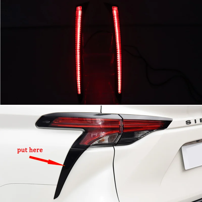 

LED Rear Side Lamp For Toyota Sienna 2021 2022 3-in-1 Function Car Bumper Brake Light Reflector Signal Indicators