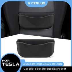 For Tesla Model 3 Y Rear Seat Back Storage Box Silicone Waterproof Holder Tissue Box Garbage Storage Organizer Cover Accessories