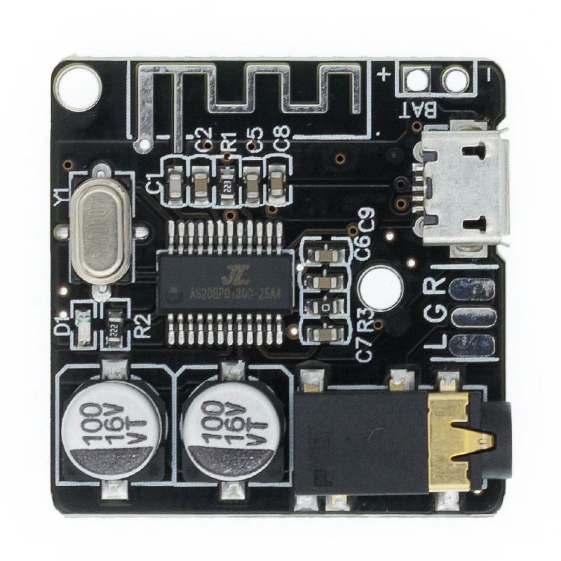 Bluetooth 5.0 Audio Receiver Board MP3 Lossless Decoder Wireless Stereo Music Module 3.7-5V XY-BT-Min