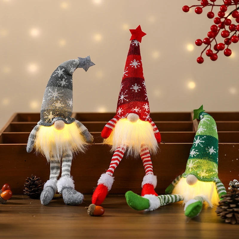 2027 Christmas Gnome Faceless Doll Night Light Merry Christmas Decorations For Home Holiday Ornament Xmas Gift Navidad New Year