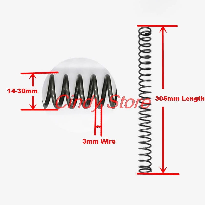 305mm Customized Compression Spring Steel Pressure Spring Wire Diameter 3mm Outer Diameter 14 16 18 20 21 22 24 25 30mm